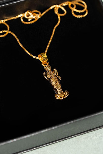 Gold Plated Laxmi Mataji Pendant with Chain